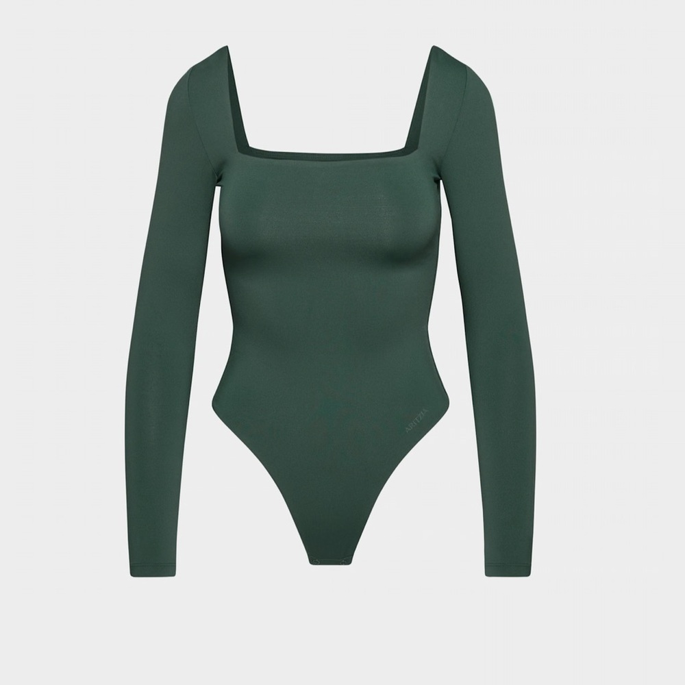 Aritzia Forest Green Long Sleeve Bodysuit